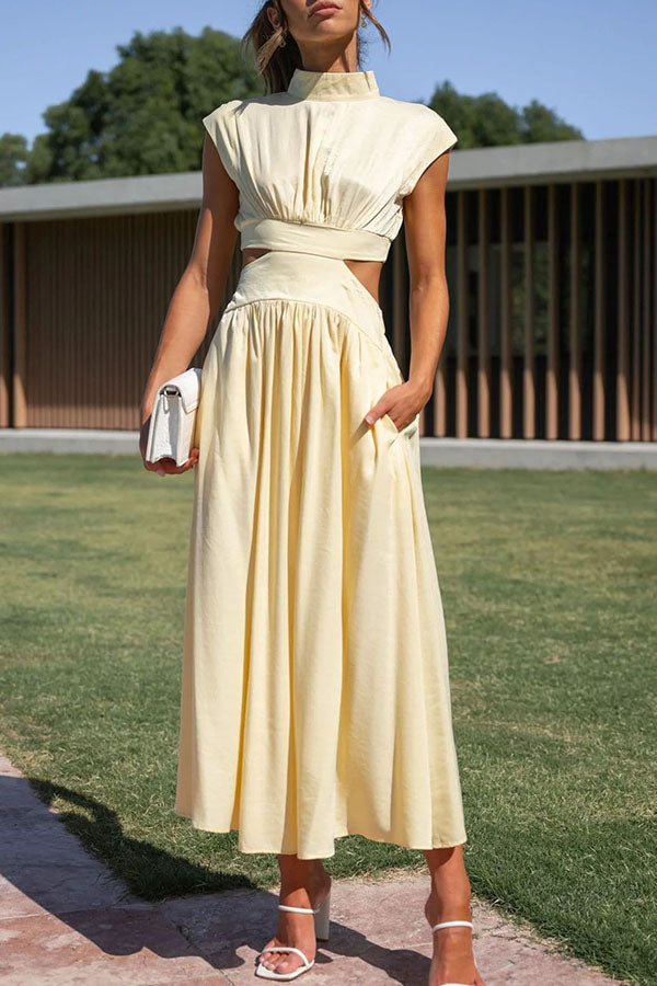 Bianca™ | Vestito Midi con Cut-Out e Tasche