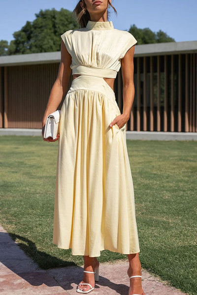 Bianca™ | Vestito Midi con Cut-Out e Tasche