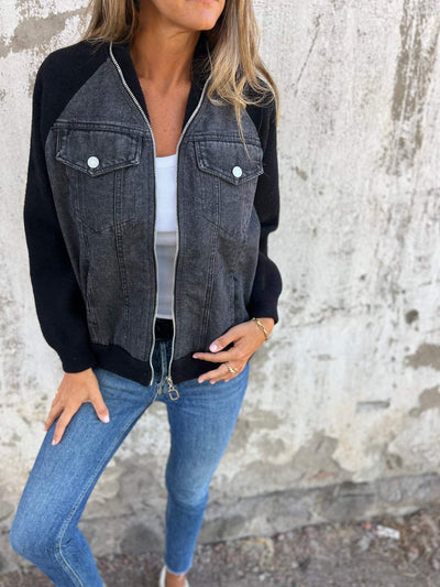 Vero Luce™ | Giacca Casual con Zip e Scollo a V