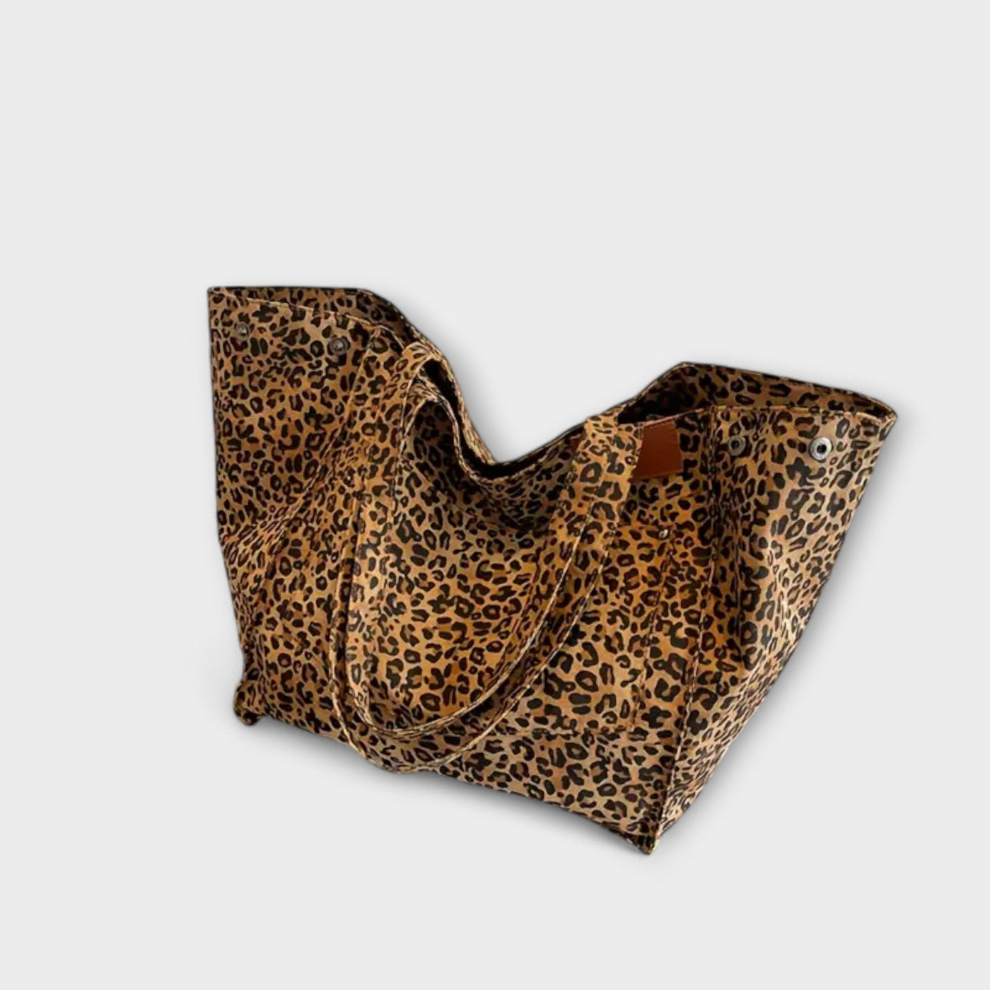 Marta™ | Borsa a Spalla in Tela con Stampa Leopardo