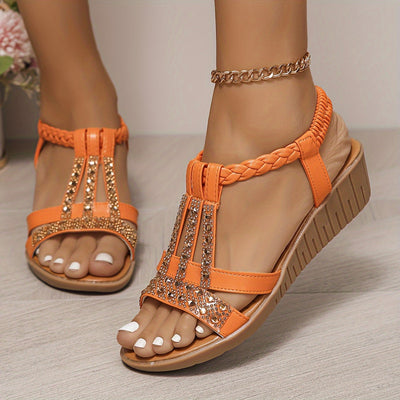 Elara™ | Sandali Intrecciati in Cristallo