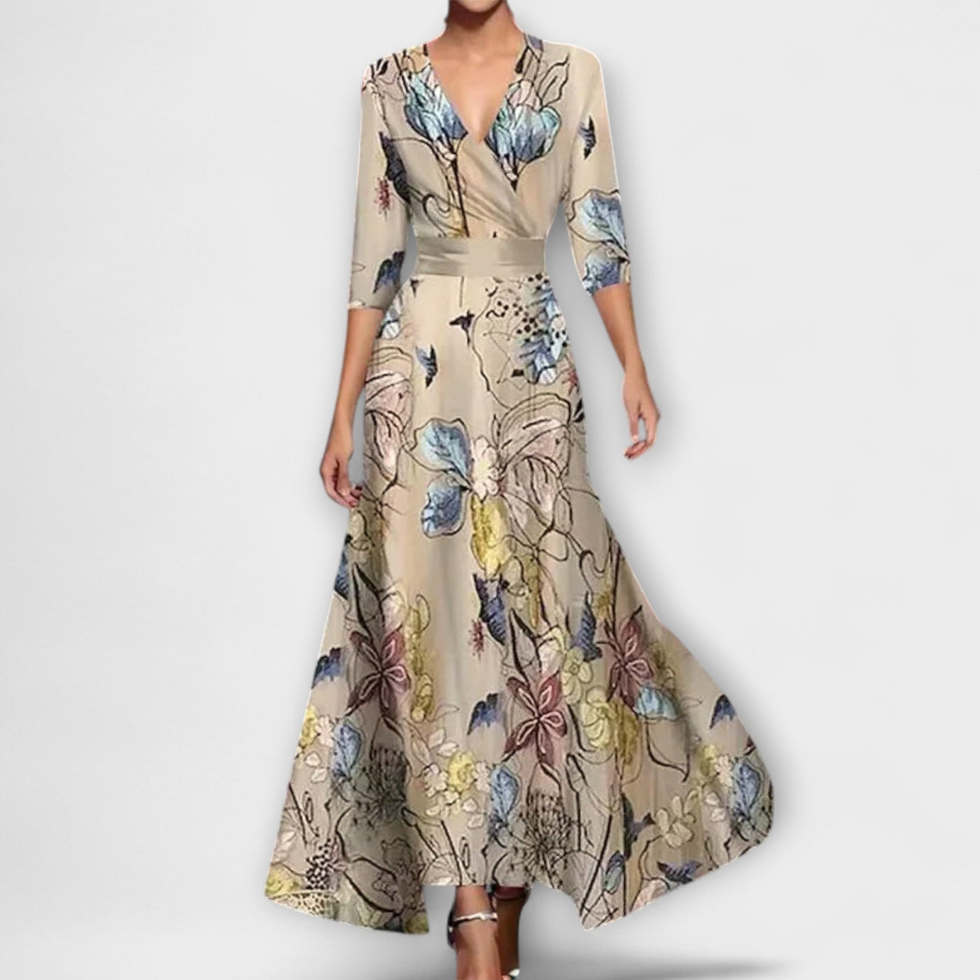Flavia™ | Elegante Vestito da Donna con Design a Maniche