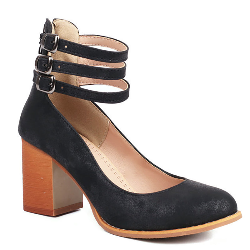 Allegra™ | Sandali con Cinturino e Tacco Spesso
