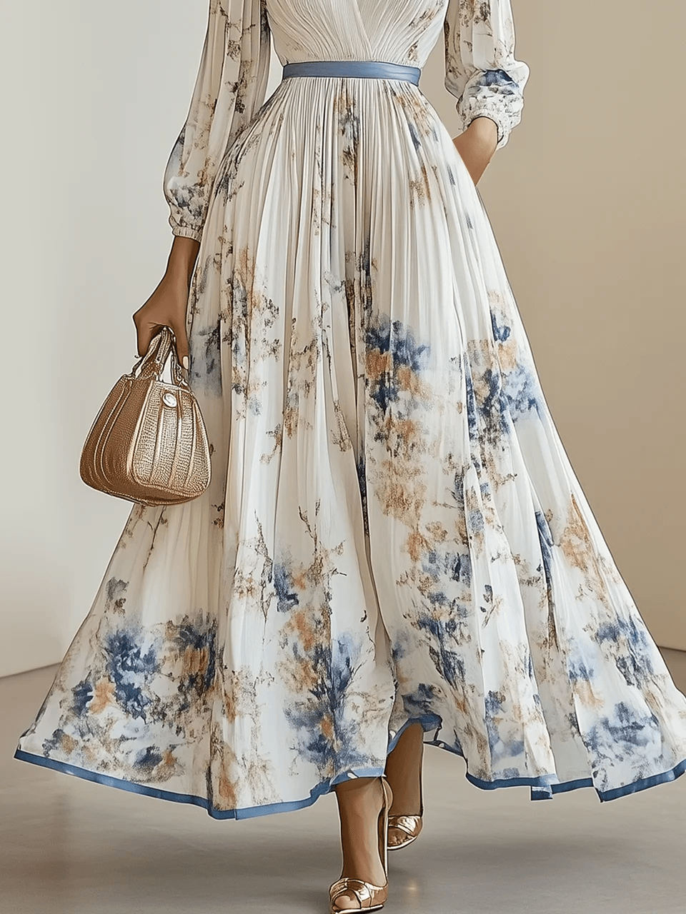 Aurora™ | Abito Maxi in Chiffon Bianco