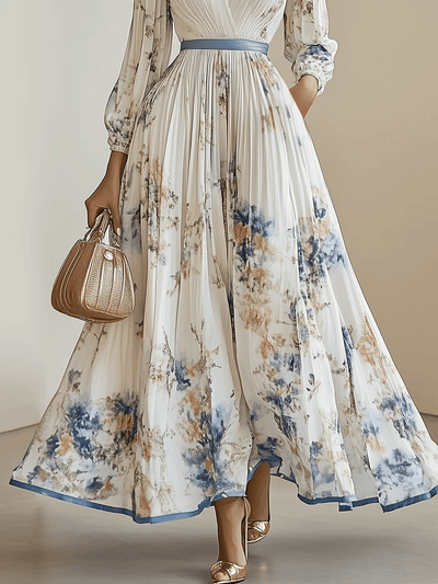 Aurora™ | Abito Maxi in Chiffon Bianco