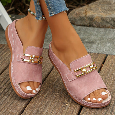 Romy™ | Sandali Slide Gold-Link