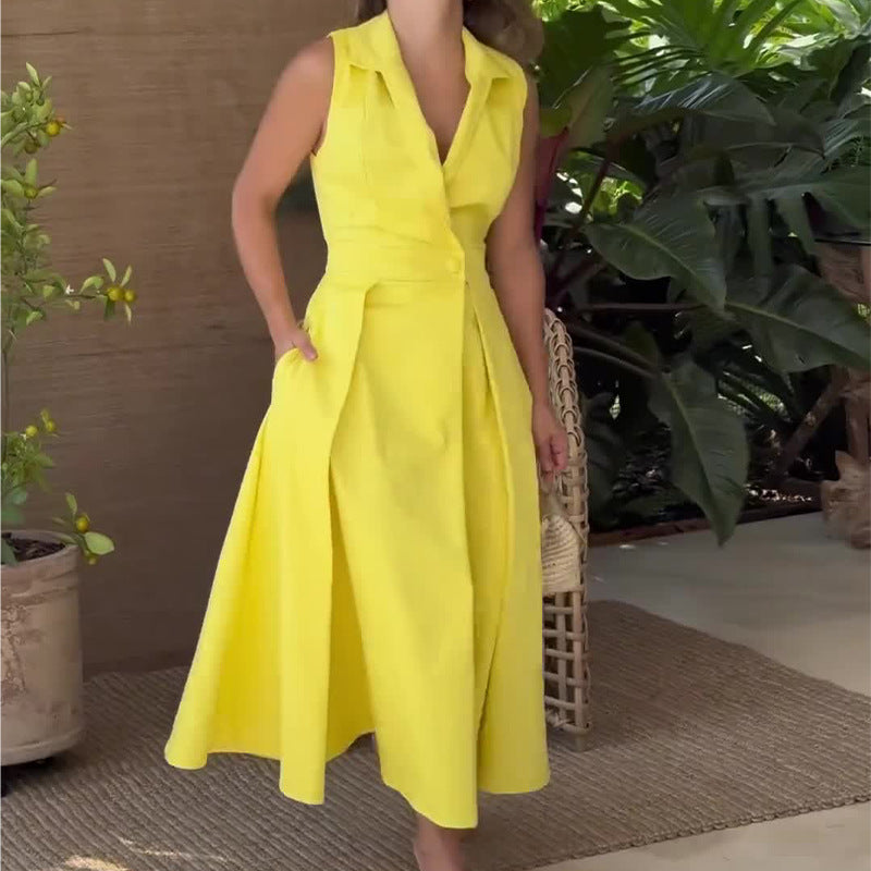 Francesca™ | Abito Midi con Scollatura a V