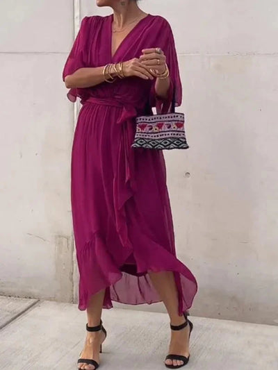 Monica™ | Abito in Chiffon di Seta