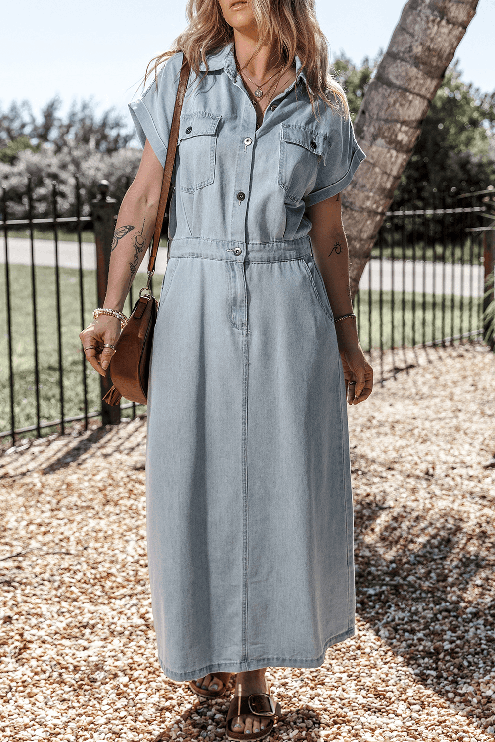 Vittoria™ | Abito in Denim con Maniche Pipistrello