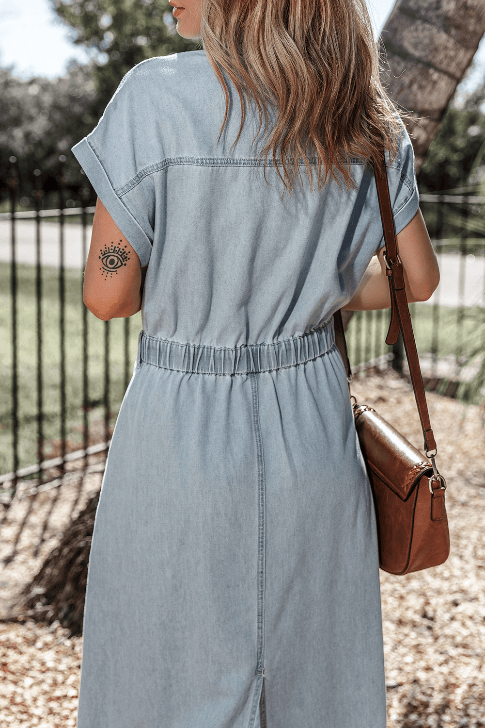 Vittoria™ | Abito in Denim con Maniche Pipistrello