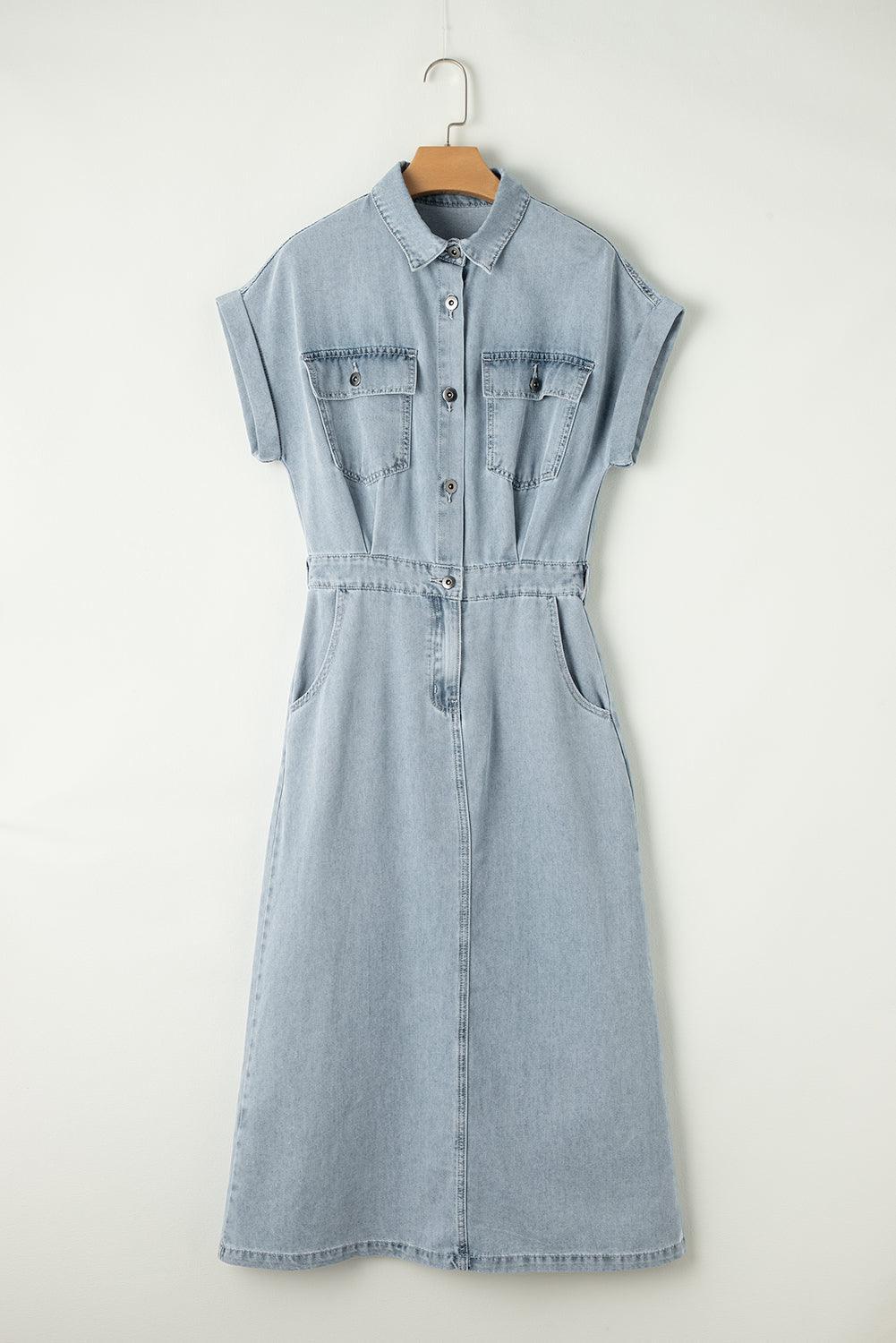 Vittoria™ | Abito in Denim con Maniche Pipistrello