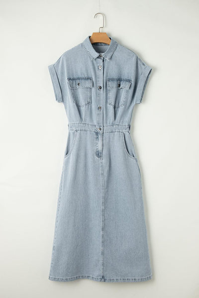 Vittoria™ | Abito in Denim con Maniche Pipistrello