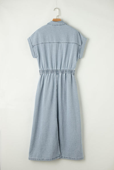 Vittoria™ | Abito in Denim con Maniche Pipistrello
