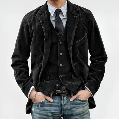 Blazer retrò in velluto a coste