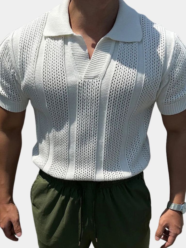 Solenne™ | Polo Testurizzata Avorio