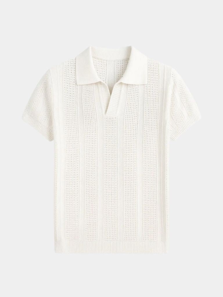 Solenne™ | Polo Testurizzata Avorio