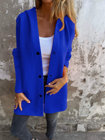 Sofia™ | Giacca Casual con Cappuccio e Bottoni