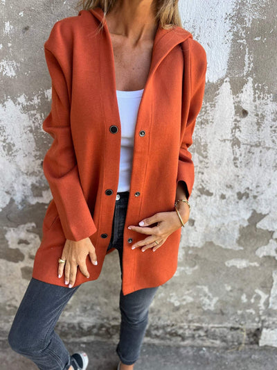Sofia™ | Giacca Casual con Cappuccio e Bottoni