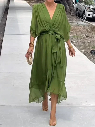 Monica™ | Abito in Chiffon di Seta