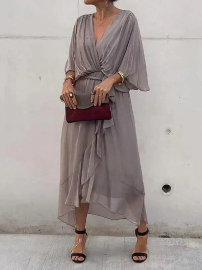 Monica™ | Abito in Chiffon di Seta