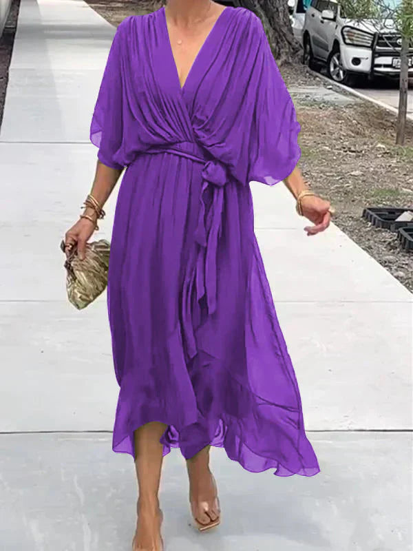 Monica™ | Abito in Chiffon di Seta