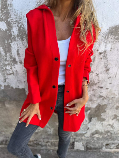Sofia™ | Giacca Casual con Cappuccio e Bottoni