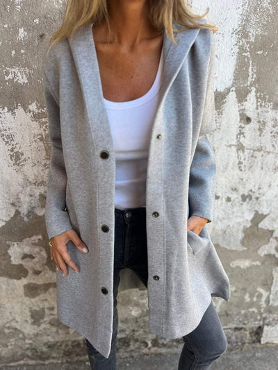 Sofia™ | Giacca Casual con Cappuccio e Bottoni