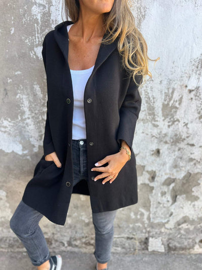 Sofia™ | Giacca Casual con Cappuccio e Bottoni