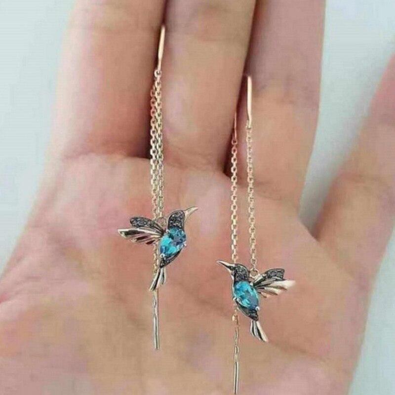 Chiara™ | Orecchini Colibrì Dorati