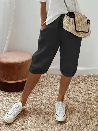 Marthe™ | Pantaloni Corti con Orlo Arrotolato