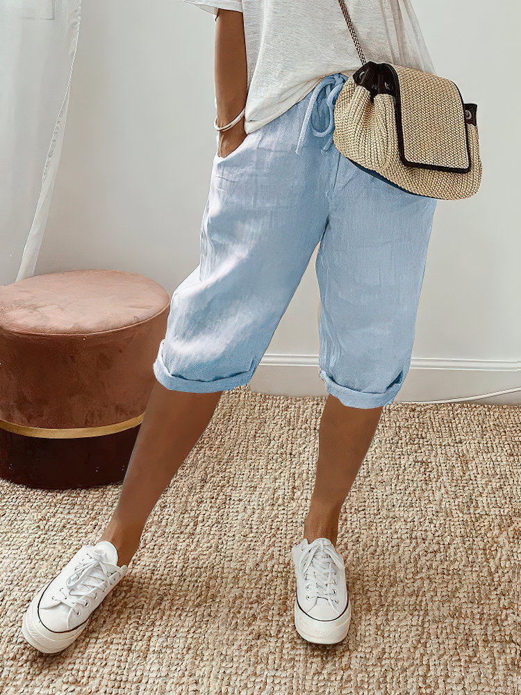 Marthe™ | Pantaloni Corti con Orlo Arrotolato