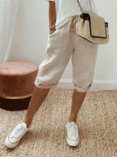 Marthe™ | Pantaloni Corti con Orlo Arrotolato