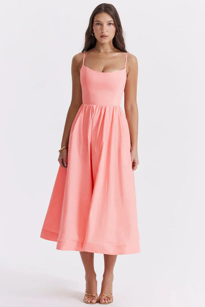 Ludovica™ | Abito Maxi Corallo