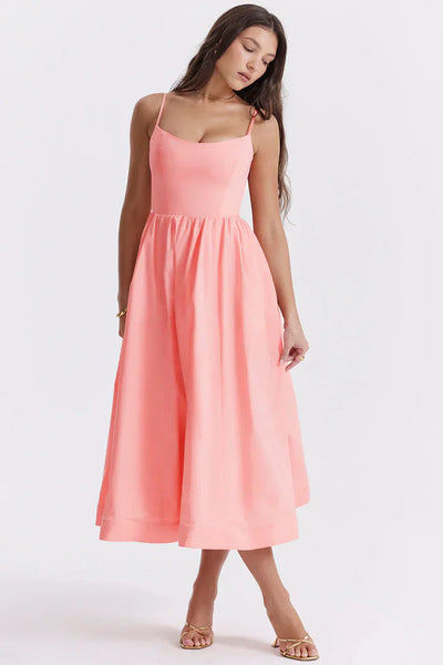 Ludovica™ | Abito Maxi Corallo