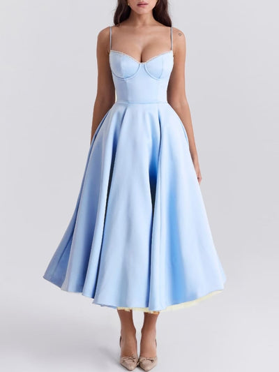 Celeste™ | Abito Midi in Tulle Blu