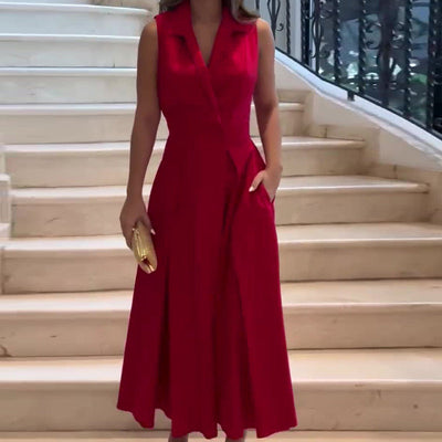 Francesca™ | Abito Midi con Scollatura a V