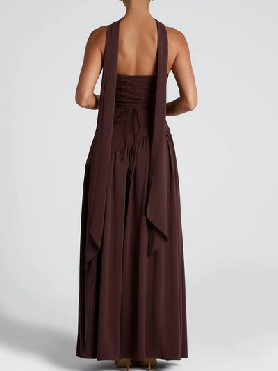 Clara™ | Abito Maxi con Spacco e Nastro