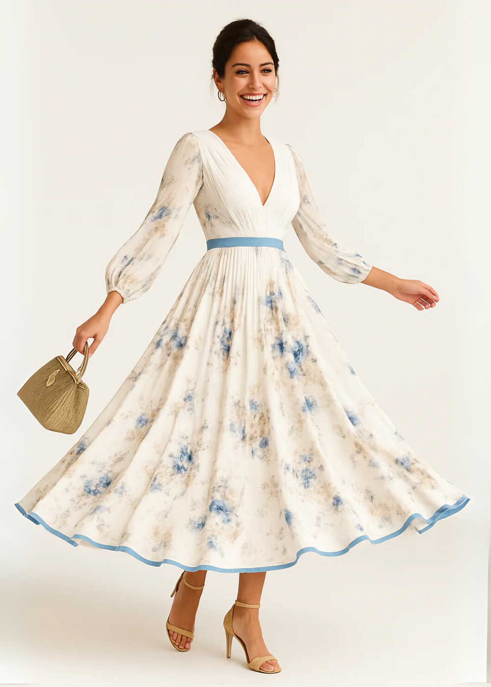 Aurora™ | Abito Maxi Floreale Elegante