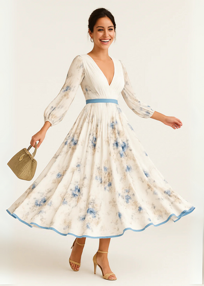 Aurora™ | Abito Maxi Floreale Elegante