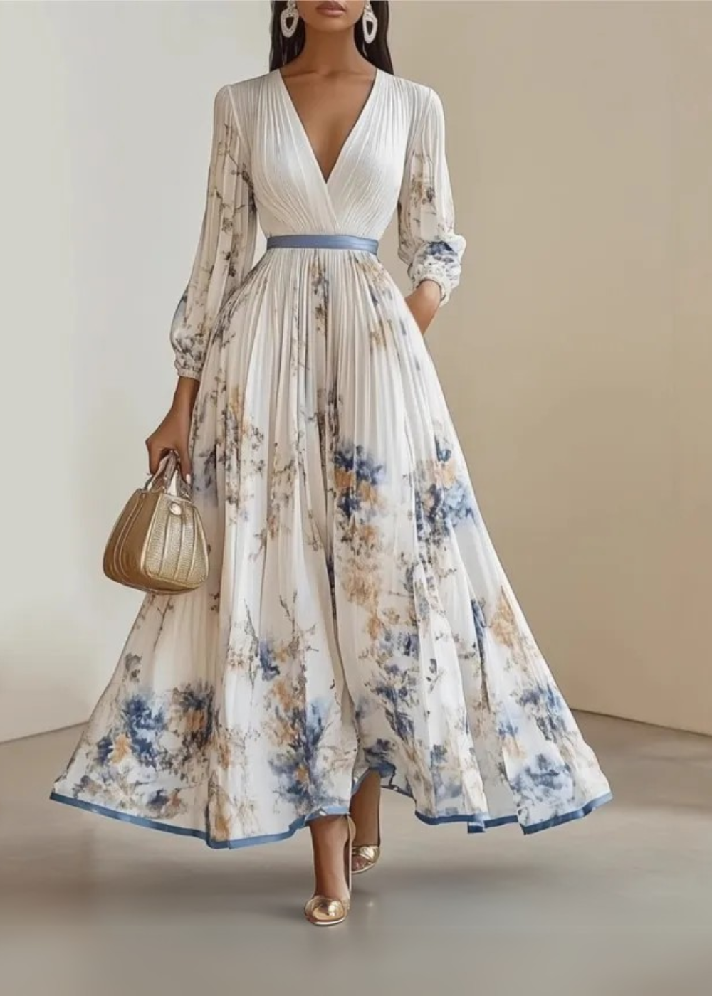 Aurora™ | Abito Maxi Floreale Elegante