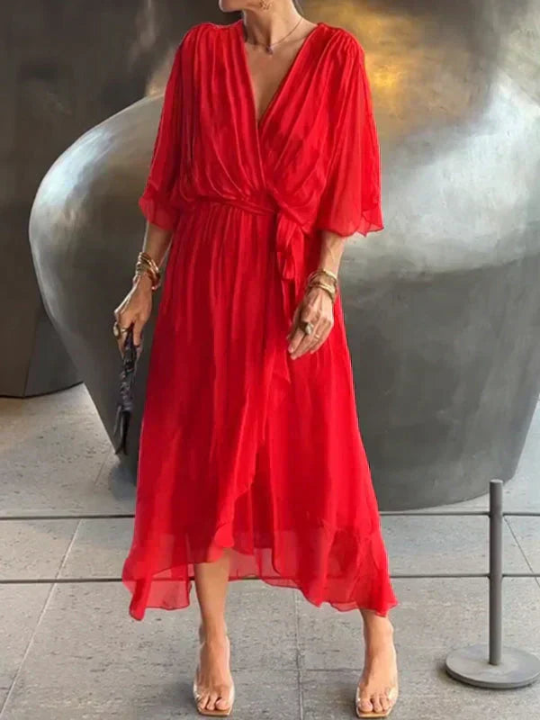 Monica™ | Abito in Chiffon di Seta