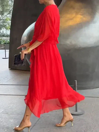 Monica™ | Abito in Chiffon di Seta