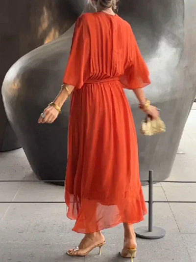 Monica™ | Abito in Chiffon di Seta