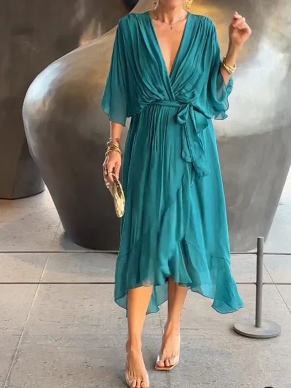 Monica™ | Abito in Chiffon di Seta