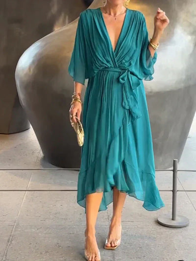 Monica™ | Abito in Chiffon di Seta