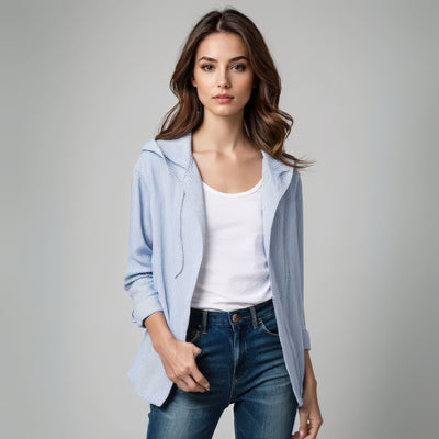 Charlotte™ | Hoodie-Blouse Lussuosa con Cappuccio