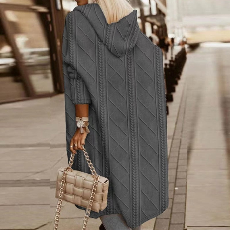 Karolina™ | Cardigan Lungo con Cappuccio